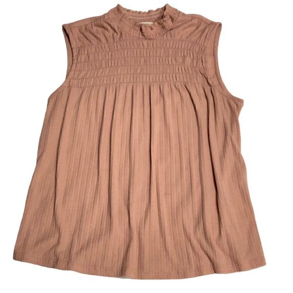 Pleione Textured Mock Neck Sleeveless Blouse Size Medium - Picture 3 of 8